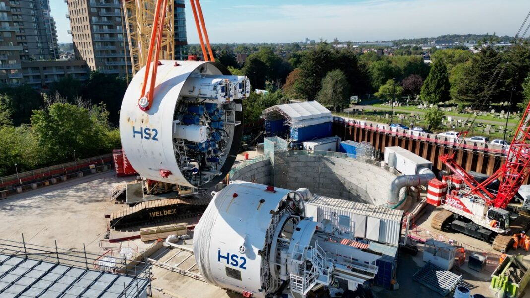 Tunnel boring machine (TBM) Emily. Photo: HS2