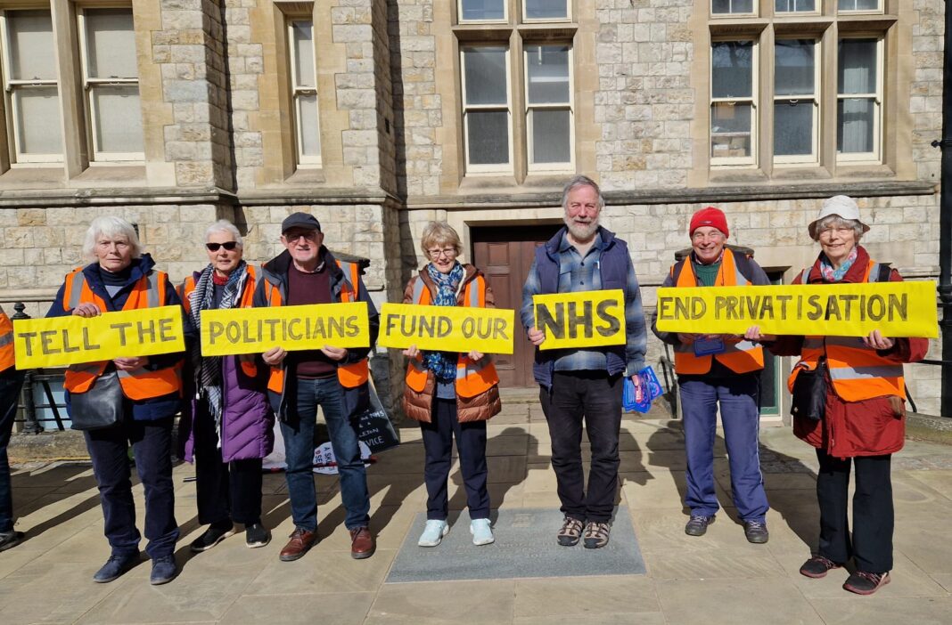 Restore Our NHS action day in Ealing. Photo: Ealing Save Our NHS