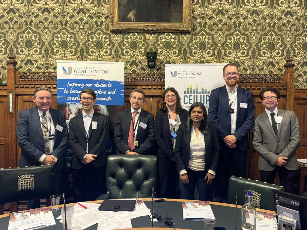 Levelling up event at House of Commons. Photo: University of West London