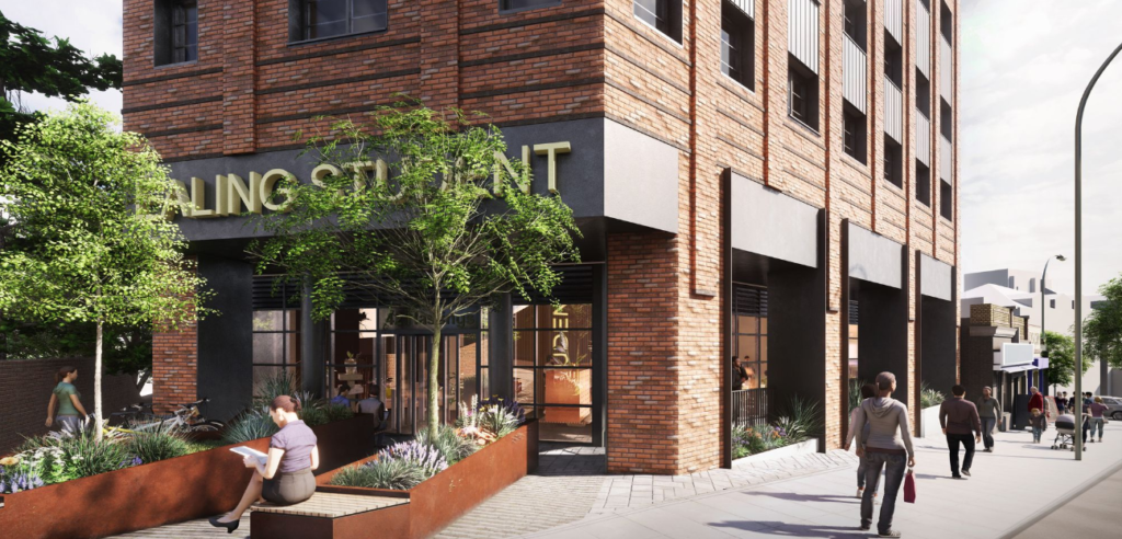West Ealing student accommodation. CGI Image: Tide Construction