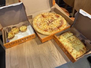 Little Caesars crazy puffs, margherita pizza and crazy bread.  Photo: EALING.NEWS