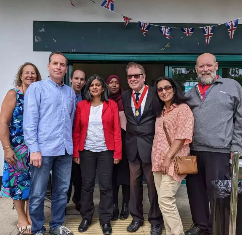 Celebrating Queen's Platinum Jubilee in 2022 with local MP Dr Rupa Huq and North Acton local councillors. Photo: North Acton Pavilion Cafe/Instagram