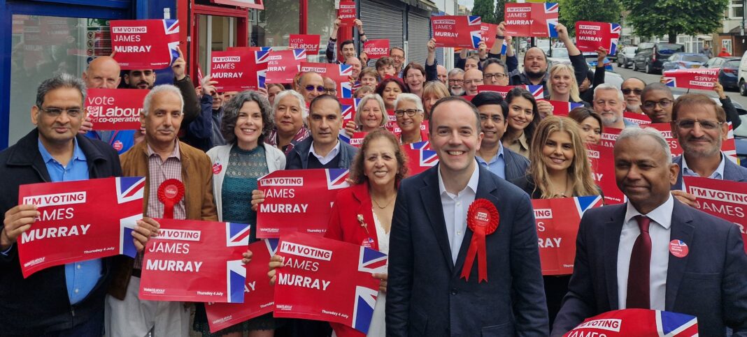 James Murray launches Ealing North re-election campaign. Photo: Ealing Labour