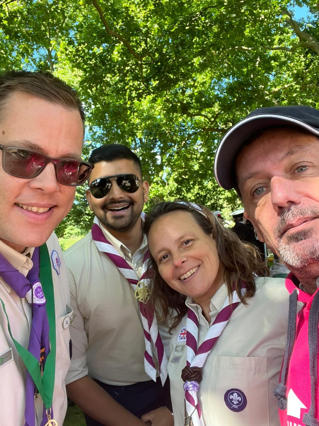 Diogene De Souza (second from left) with other scout volunteers. Photo: Ealing Scouts