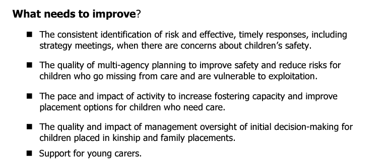 Ealing Council's ofsted report 