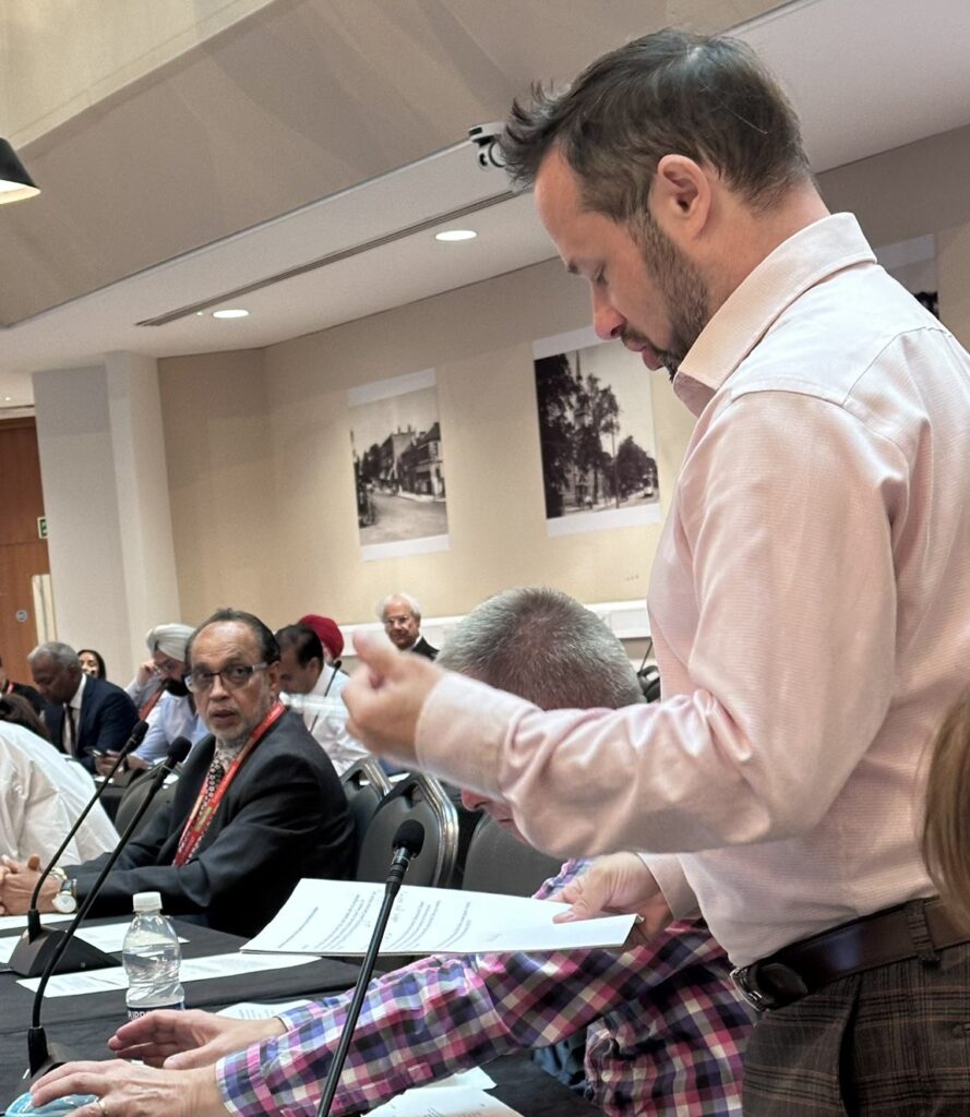 Councilor Gary Malcolm asks a question at the full council meeting.  Photo: Ealing Liberal Democrats