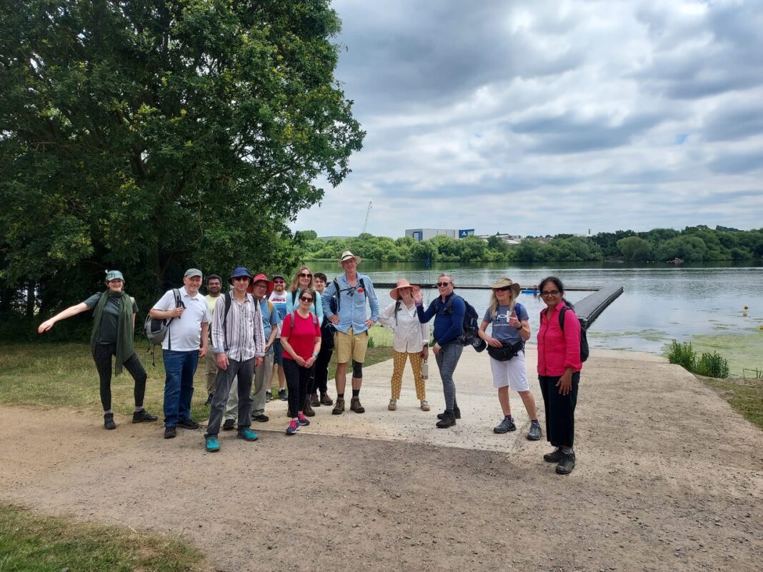 Walkers at the Welsh Harp. Photo: Daniella Levene