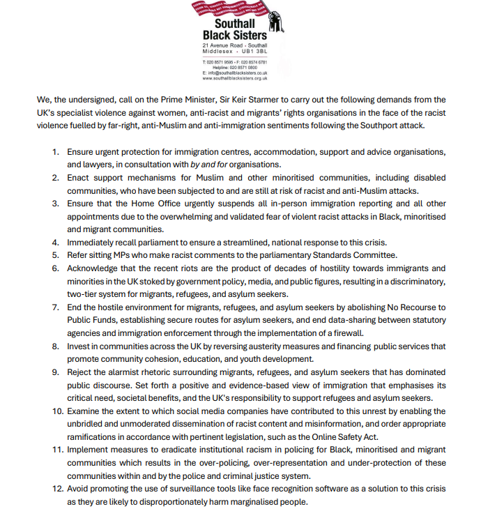 12 demands made to Keir Starmer