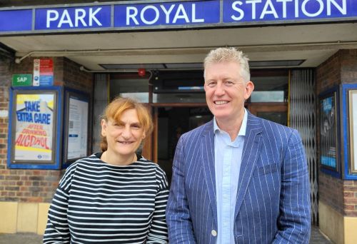 Liberal Democrat candidate Jonathan Oxley with Councillor Athena Zissimos. Photo: Ealing Liberal Democrats