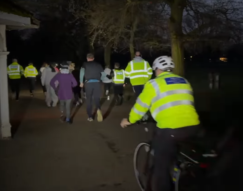 Running with Ealing Police in Walpole Park. Photo: Ealing Police
