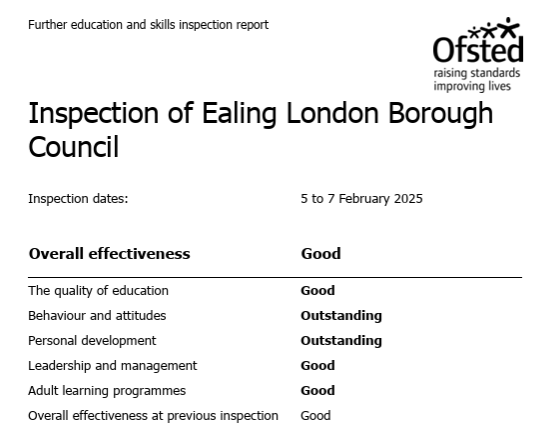 Learn Ealing Ofsted report