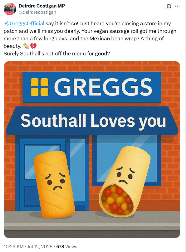 Deirdre Costigan posting on X